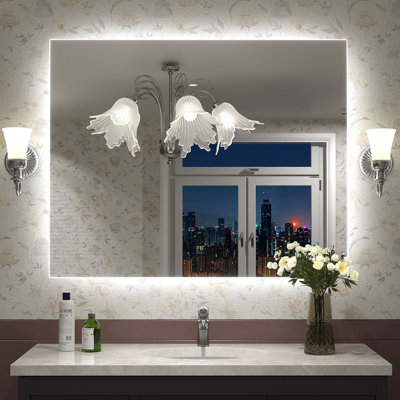 Wayfair Basics® UL Certified LED Anti-Fog Tempered Glass Bathroom/Vanity Mirror with 3-Year Warranty