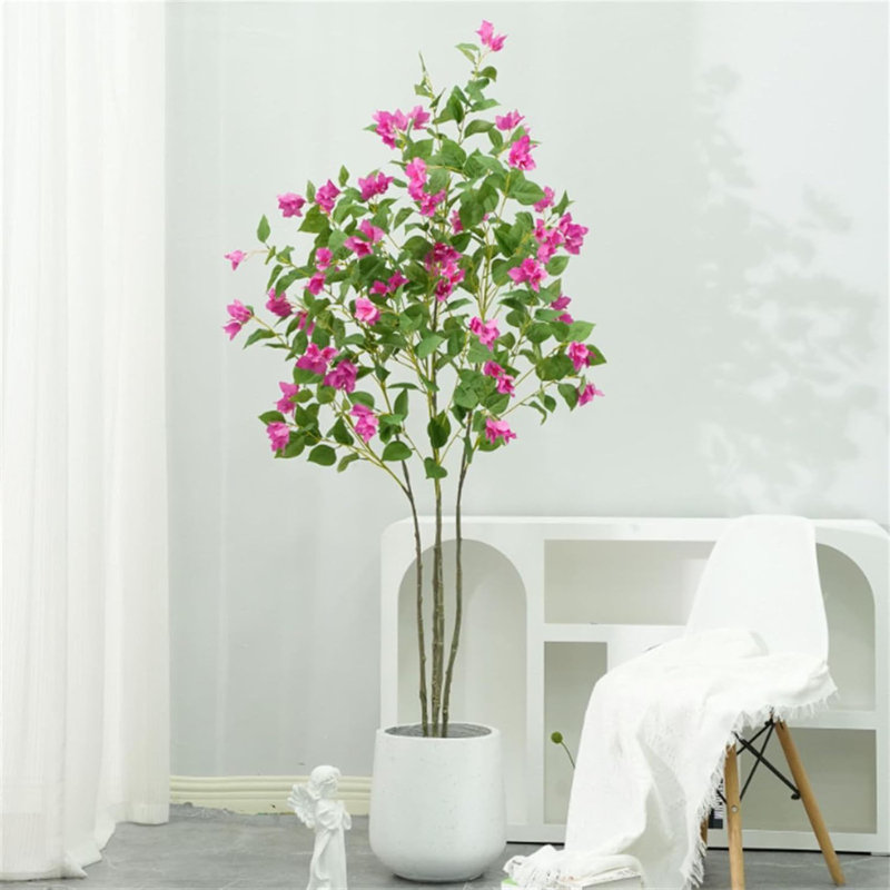 Bougainvillée artificiel, arbre vert, H 70,87 po