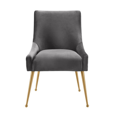 19'' H Velvet Upholstered Side Chair