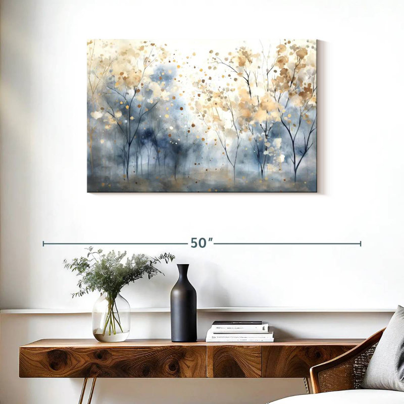 Forêt bleue mouchetée II, H 24 po x l 36 po