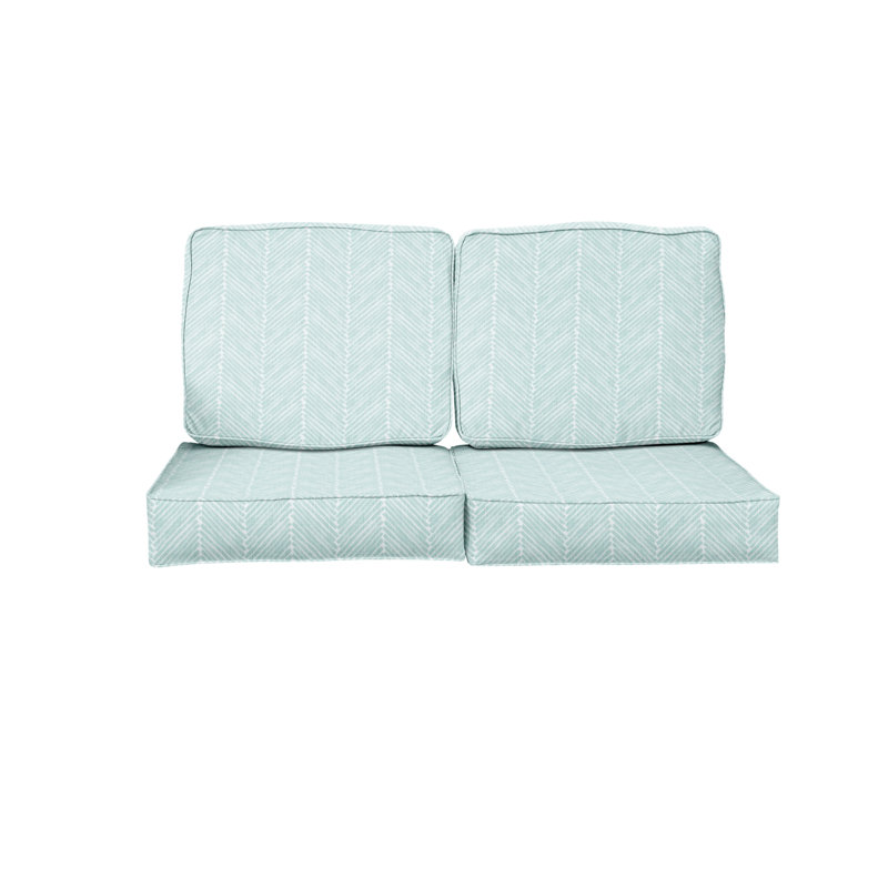 Ine Outdoor 5'' Loveseat Seat / Back Cushion, 29" W x 27" D