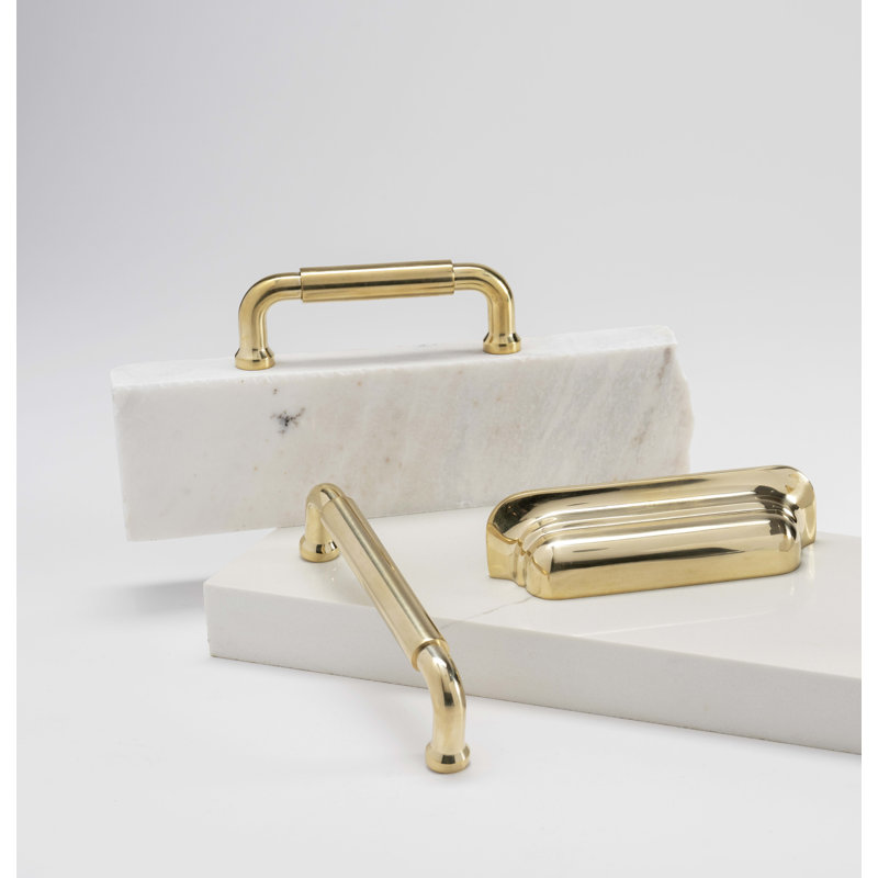Edgewood Pull, 3 3/4", Unlacquered Polished Brass