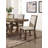 Transitional Style 2Pcs Side Chairs Rustic Oak Solid Wood