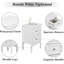 Ensemble de 2 tables de chevet blanches avec tiroirs-1091669609