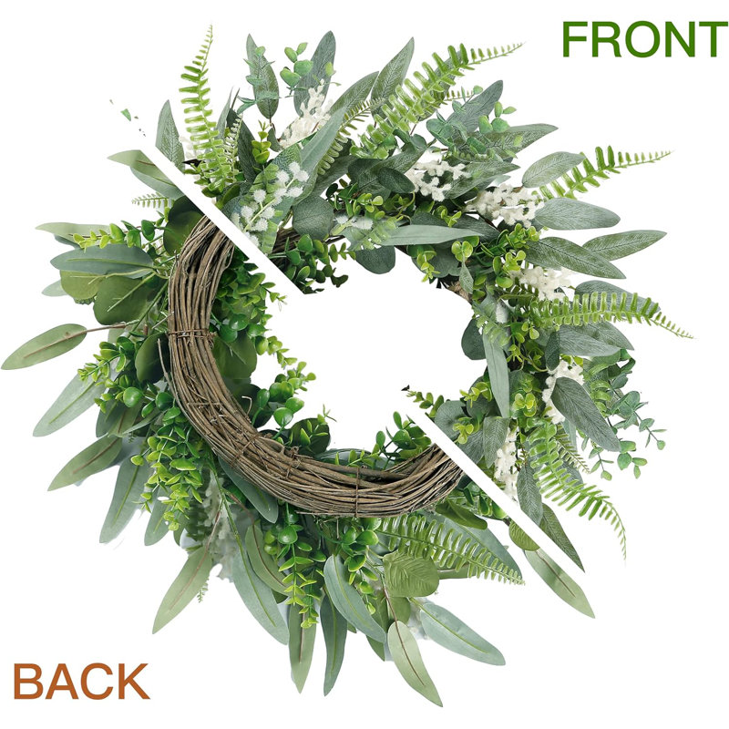 20" Green Artificial Eucalyptus Wreath