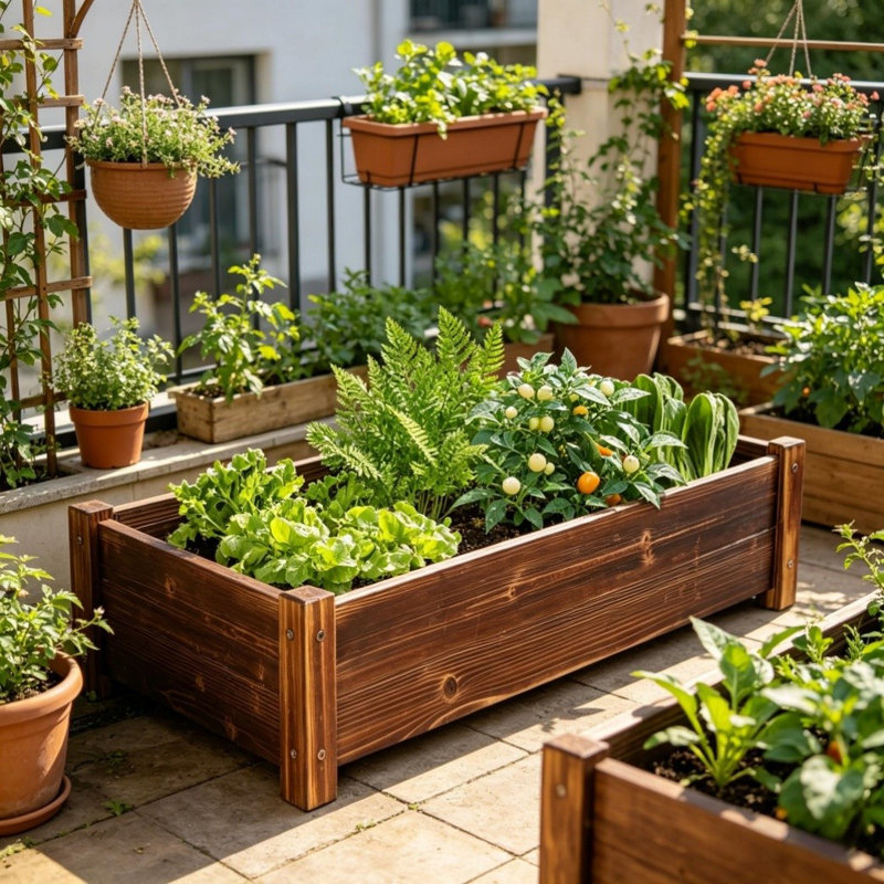 Norene Wood Planter Box