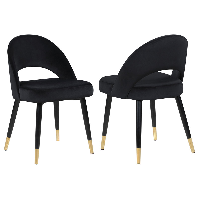Chaises d'appoint (ensemble de 2), Noir, noir, noir, noir