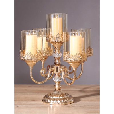 16.14'' H Metal Tabletop Candlestick