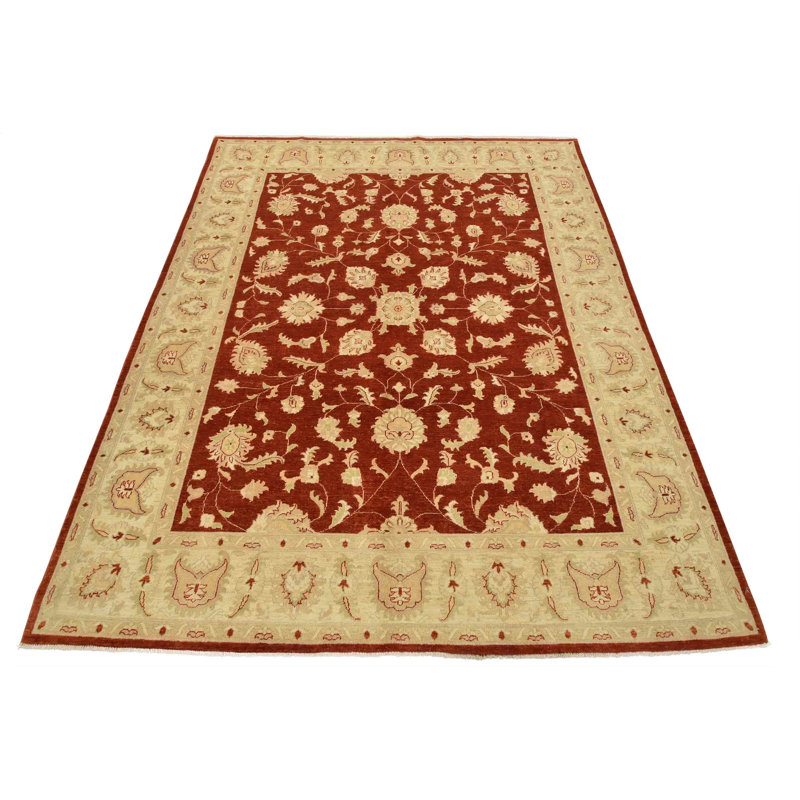 Tapis rouge en laine New Age Myhia One-of-a-Kind 8 pi 1 po x 9 pi 11 po