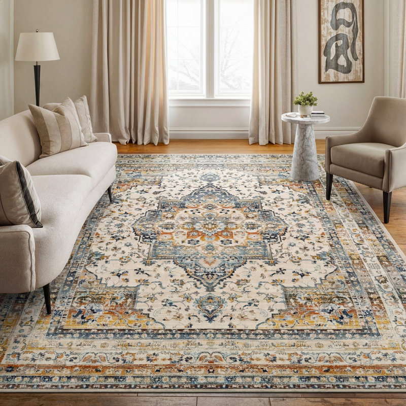 Bradeord Vintage Look Area Rug, 182 x 122cm
