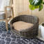 Lit pour chien en rotin Curvy tissé à la main avec coussin lavable à la machine-110439547-95882918