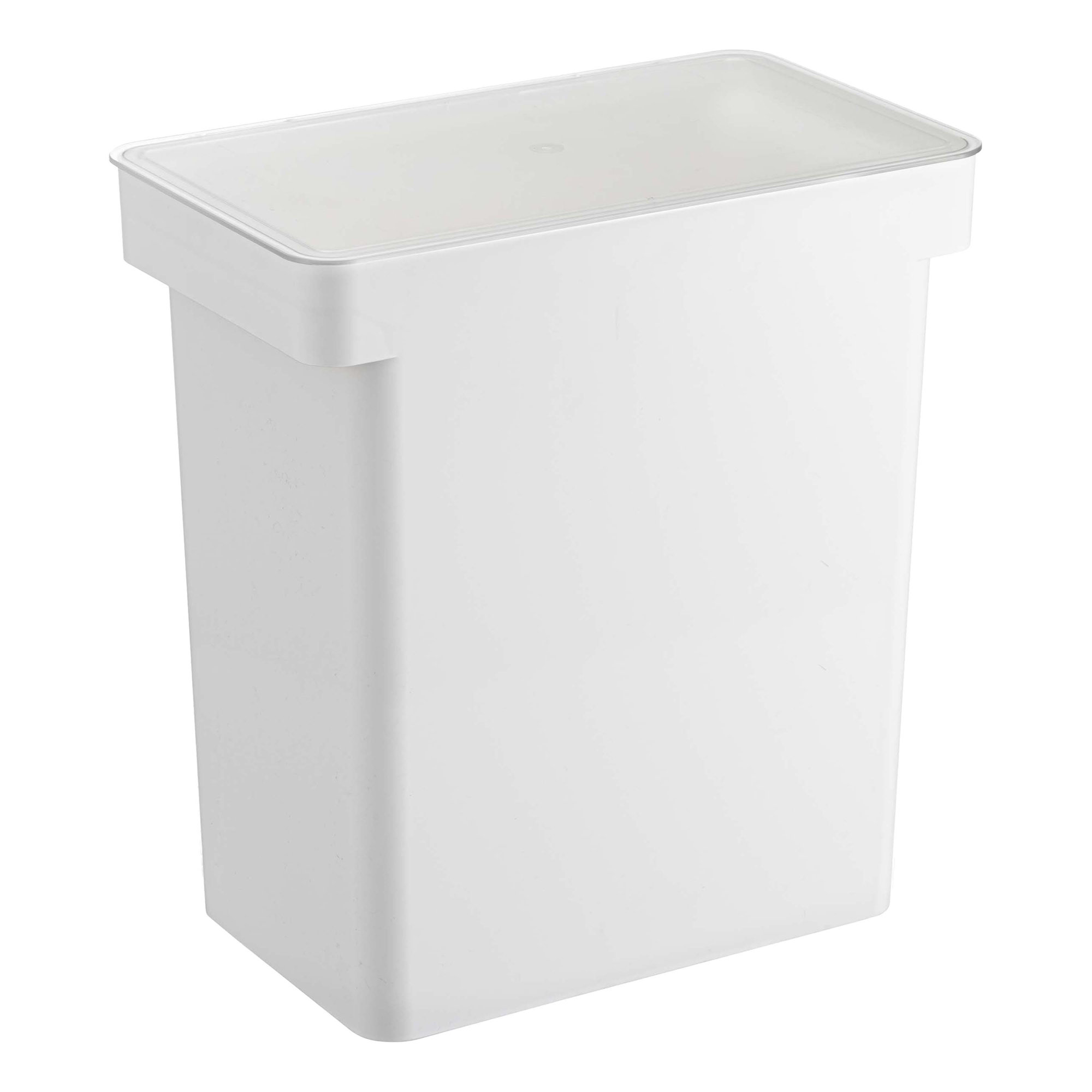Yamazaki Home Airtight Pet Food Extra Large Storage Container With Transparent Lid, 6.6 gallons, White, 55.12 lb