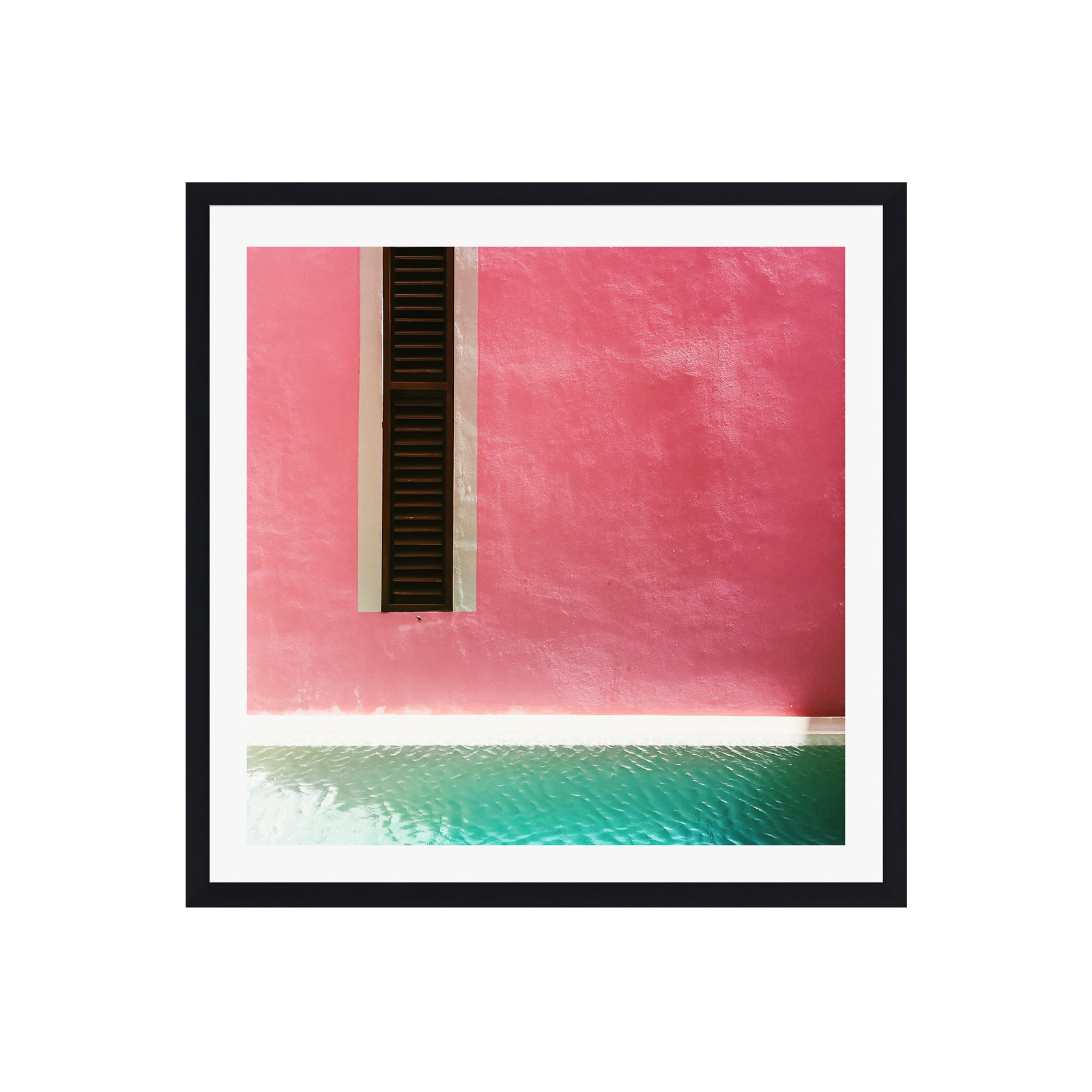 Haseebullah "Mexican Pink Rosa Mexicano" Print, Black Single Picture Framed, Yes, 20" H x 20" W x 0.75" D