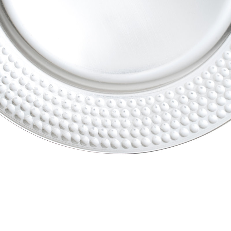 Plat de présentation en plastique 13 po-argent, Argent