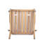 Chaises de salle à manger d'extérieur en bois d'acacia massif avec siège rembourré et dossier courbé minimaliste Oriel
