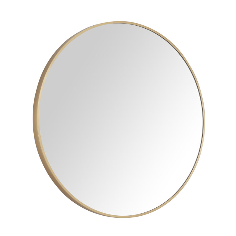 Avon Metal Round Wall Mirror, Gold, 30" x 30"