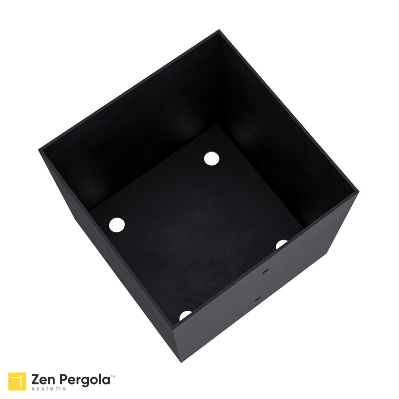 Zen Pergolas Black Aluminum Base Bracket for Pergola
