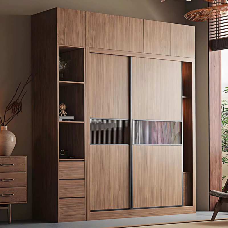 Garde-robe moderne, simple et classique, H 98,43 po x l 78,74 po x P 23,62 po