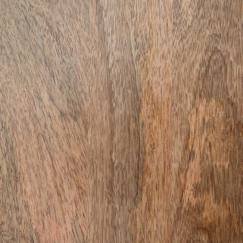 Table basse industrielle carrée en bois de manguier et en métal avec tablette ouverte et cadre noir Skyler, Naturel