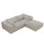 Canapé en velours côtelé de 39,8 po à 3 couches avec conception double couche, coussins amovibles, siège rembourré de plumes, compression haute densité, support complet en éponge pour diverses pièces, coussin de luxe, support principal-121106367-121106370