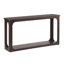 Console 55 po espresso minimaliste avec découpes en arche ouverte