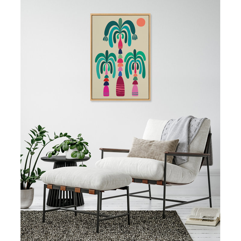 «MCM Palm Trees» par Rachel Lee 3 Birdies Studio, reproduction d'art sur toile encadrée