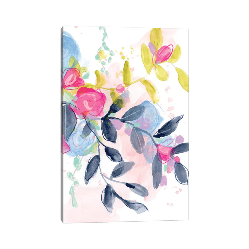 Floral Blotter I by June Erica Vess - Wrapped Canvas Gallery-Wrapped Canvas Giclée, 30.48cm H x 20.32cm W