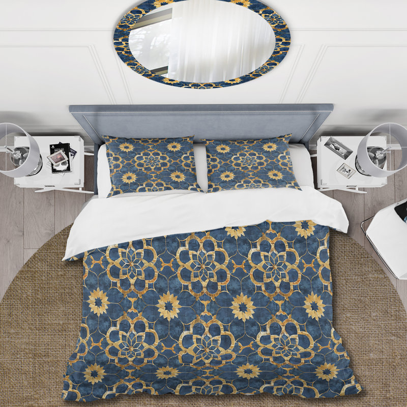 Ensemble de housse de couette Traditional, Housse de couette simple et deux taies décorative