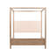 Emmalyn Solid Pine Wood Panel Bed, Everest Cream, Eastern King-2010363496