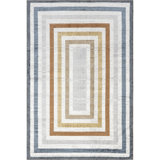 Alienor SpinClean Striped Machine Washable Area Rug