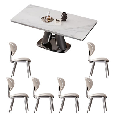 Italian style luxury rectangular dining table sets
