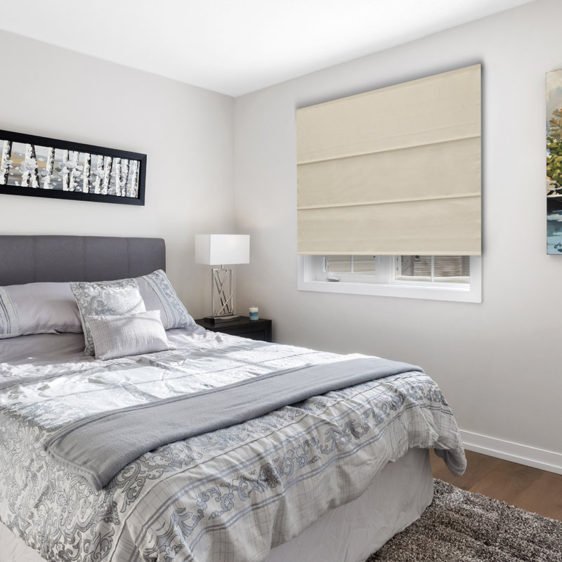 Light Filtering Roman Shade, Cream, 36" W x 72" L