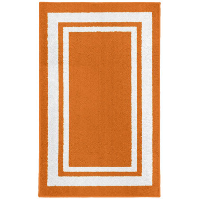 Tapis orange / blanc Ertan