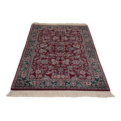 Canvello Hand Made Formal All Over Sino Tabriz Rug - 4'0'' X 6'0''