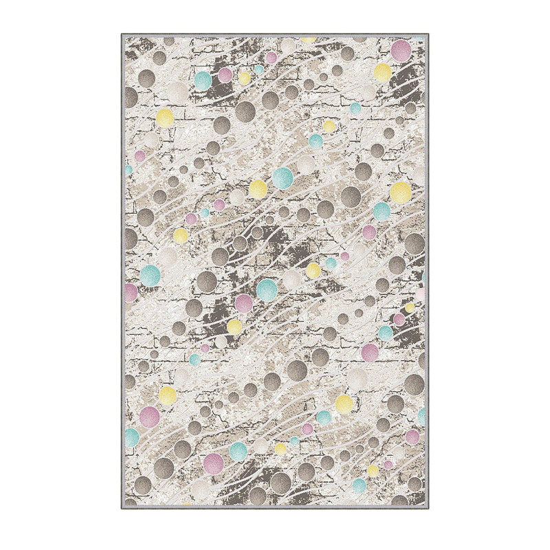 Stylish Woven Carpet, 100% Polyester, Pile Height: 0.3 in | Antibacterial & Non-Slip Underside, 3D Digital Printing | Machine Washable, Perfect for Home Décor, Living Room & Bedroom Use