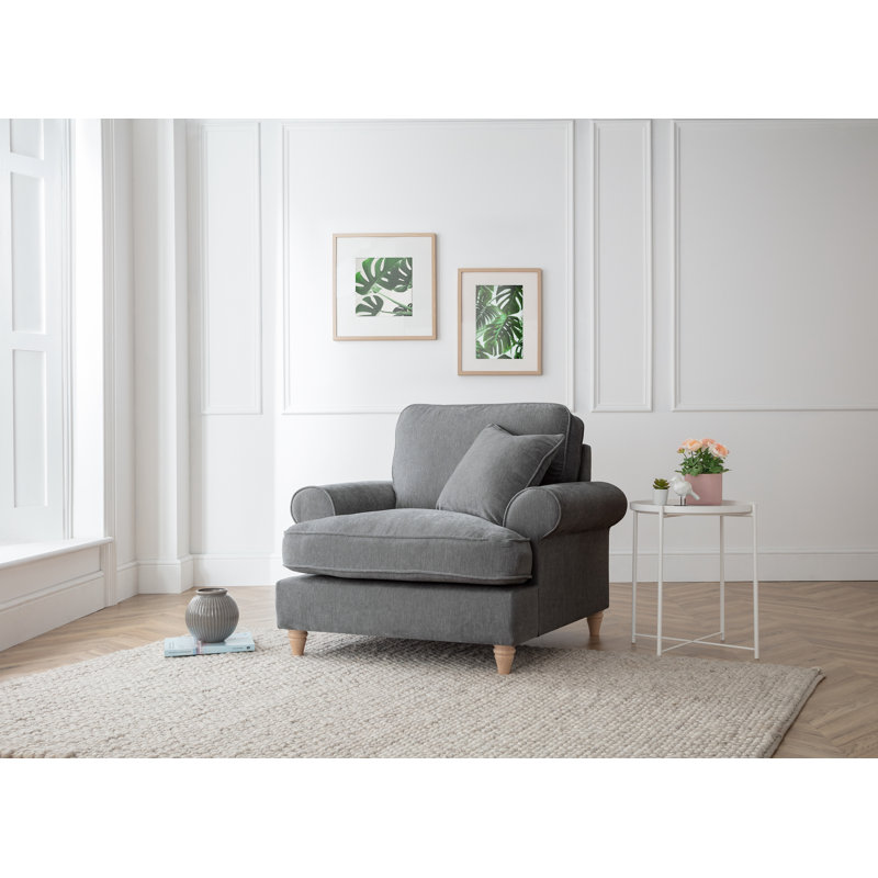 Longfellow Upholstered Armchair, Charcoal