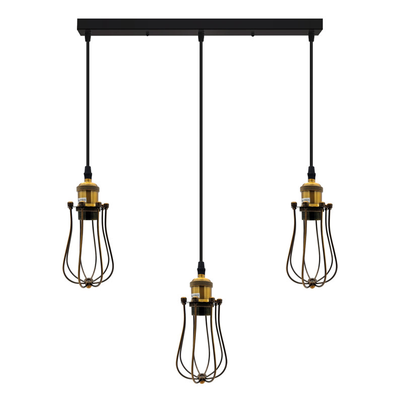3 - Light Pendant, Yellow Brass