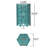 12" Side Table In Iron - Crackle Teal Modern Cut Out Design Lightweight & Versatile For Patio, Living Room No Assembly Needed Finish Pattern Lightweight, Stylish Patio Indoor Use-605938562