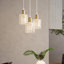 3 - Light Natural Chandelier Pendant