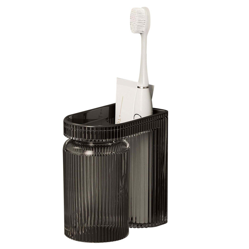 Support de rangement pour brosse à dents pour salle de bain, Noir