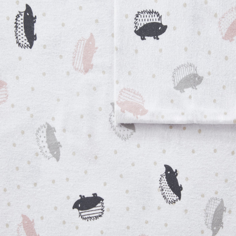 Ensemble de draps 100% flanelle de coton Cozy, Ensemble de draps pour lit simple TG avec drap-hou, White Holiday Trees