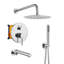 Système de douche complet mural à 3 fonctions rondes avec valve brute-58146966