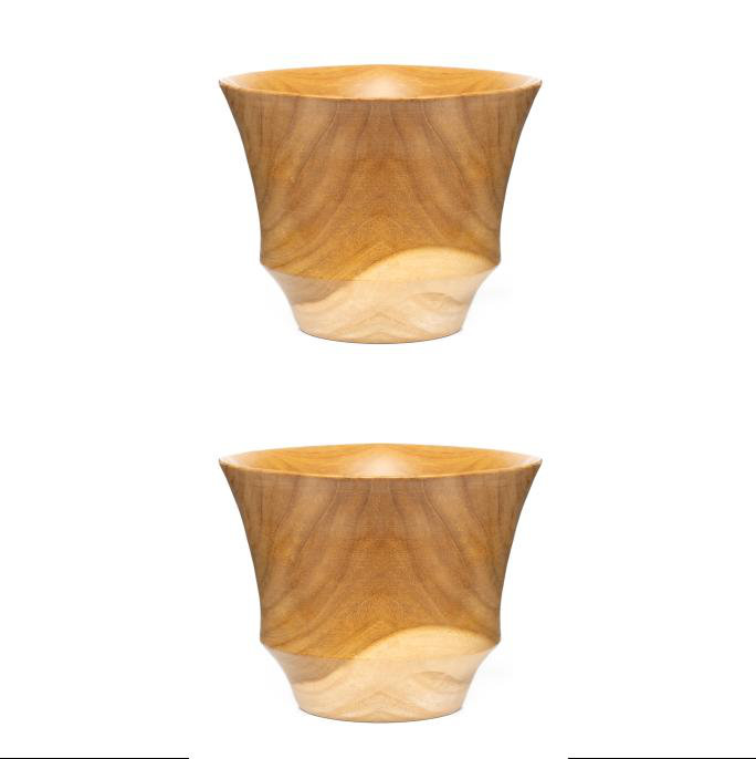 Edgy Ochawan Miso Teak Wood Bowl 2-Pack
