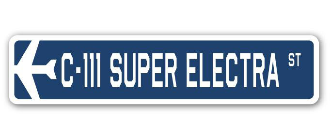 Plaque de rue Bivins C-111 Super Electra Air Force, H 8 po x l 36 po x P 1 po