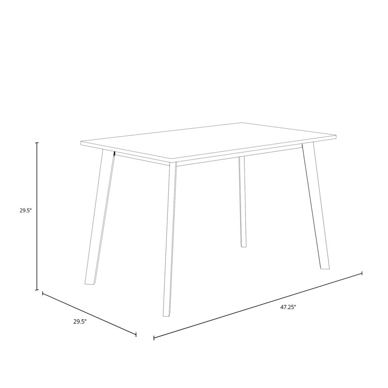 Ensemble repas pour 4 personnes Gangemi, Noyer, Beige