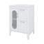 Meuble-lavabo 24 po avec lavabo, armoire en bois massif avec porte en verre et 2 tiroirs-1740306821