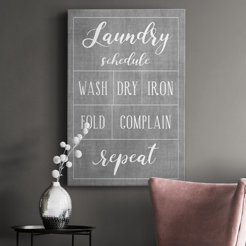" Laundry Schedule ", 27" H x 18" W x 1" D