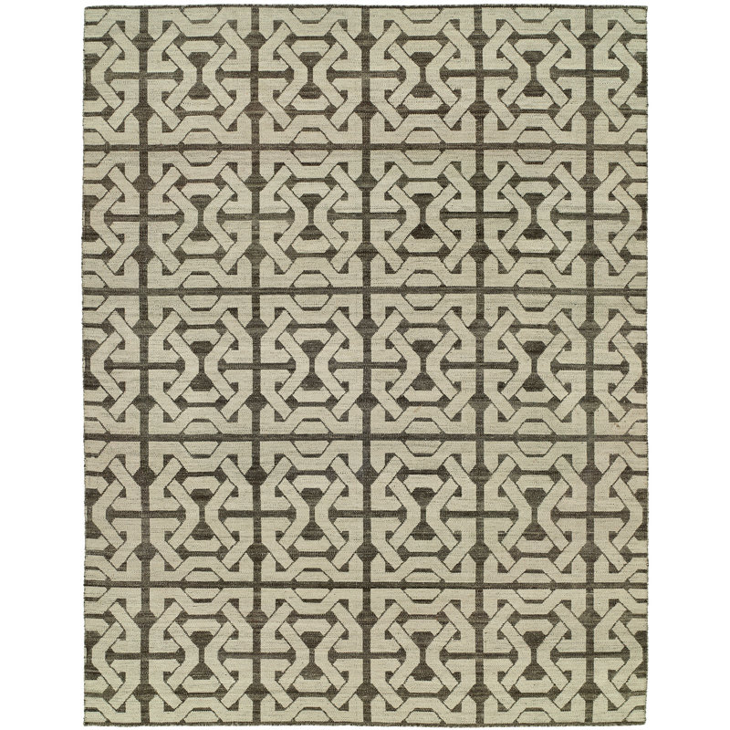 Wool Geometric Area Rug, Rectangle 9' x 12'