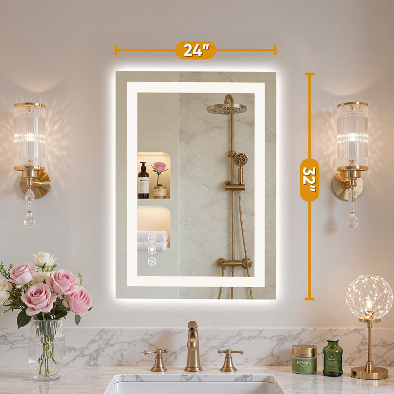 Miroir de salle de bain Moxon, 24 po x 32 po