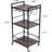 3-Tier Kitchen Microwave Stand With Wheels, 6 Hooks, And Rustic Metal Frame For Compact Spaces, Multi-Purpose Storage Cart